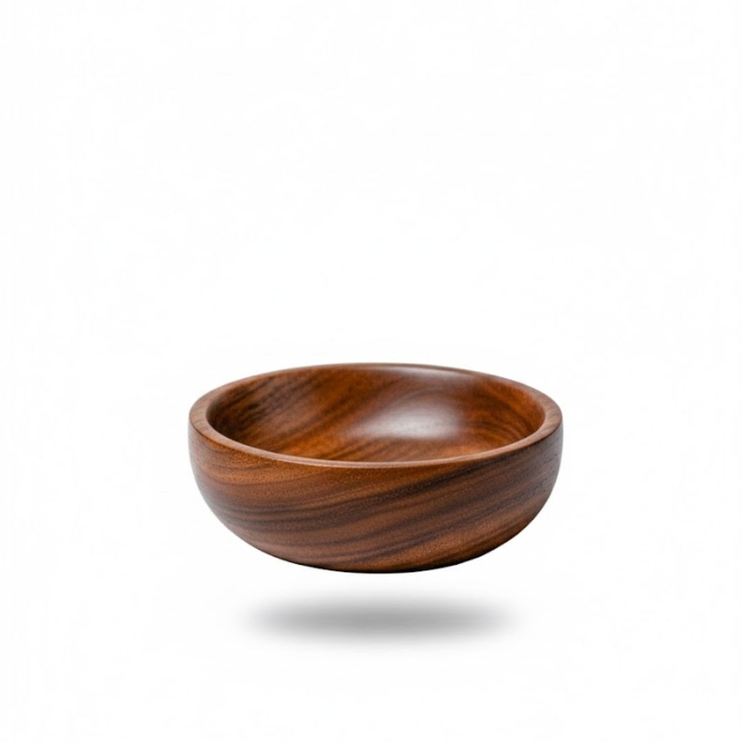 Curved Shape Bowl: Elegant Acacia Wood Tableware